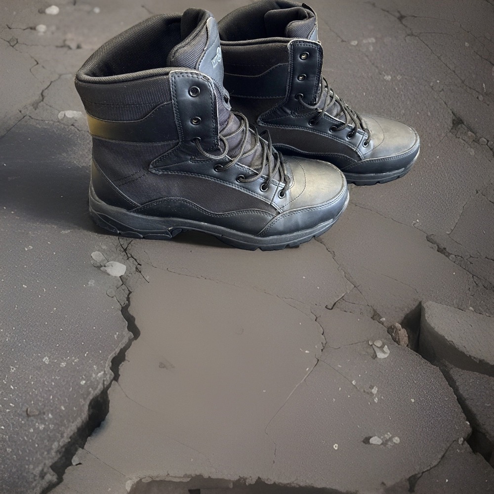 Interceptor ASTM Steel Toe Tactical Work Boots Mens 12 Black Combat M I C